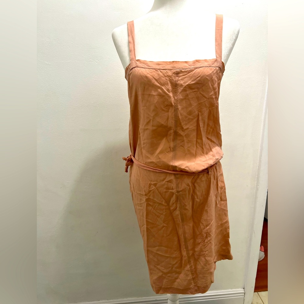 Humanoid Tie Dress Peach/Salmon EUC Size XS